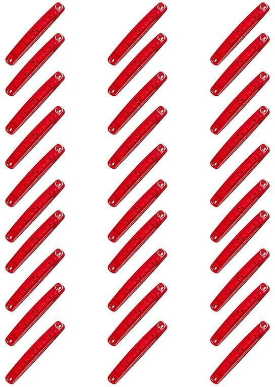 30 Stück langlebige rote 9-LED-LKW-Anhänger lkw versiegelte Seitenumrissleuchte niedrige LED-Anhängerleuchte hinten