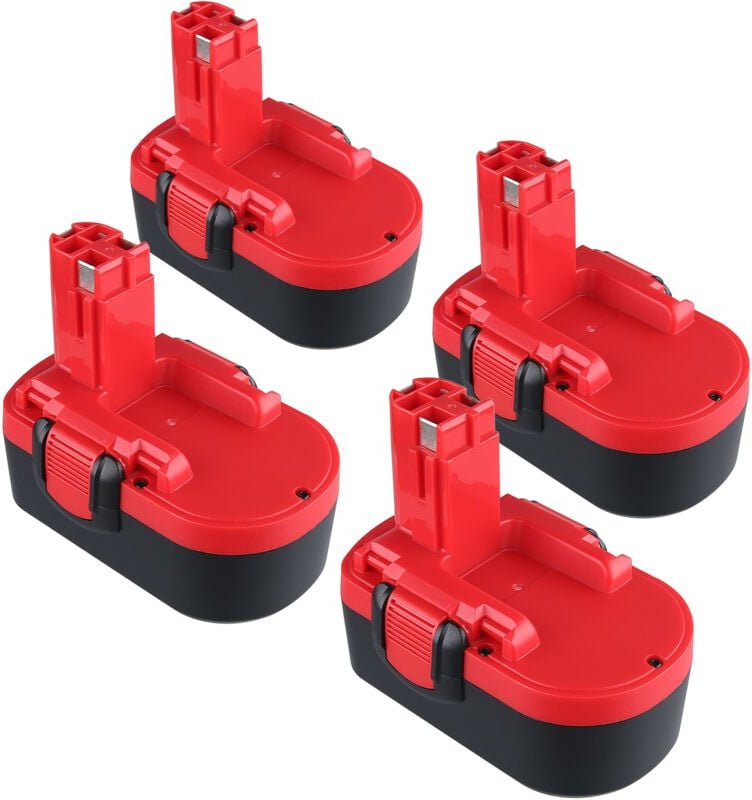 Pdstation - 4x4.8Ah BAT181 Akkus kompatibel mit Bosch psb 18 ve 2, psr 18 VE-2 Elektrowerkzeug Ersatz für Bosch 26073355...