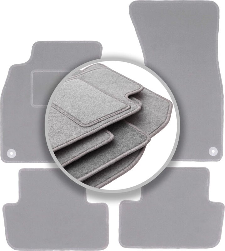 Graue Autofußmatten für: Audi A4 B8 Limousine, Kombi, Avant, Allroad (2007-2015)