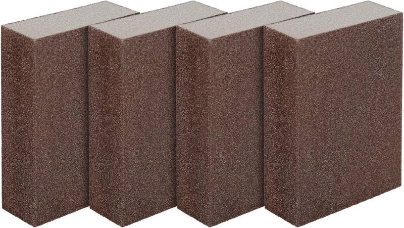 Lycxames - Set mit 4 Schleifschwämmen/-blöcken für nasse und trockene Oberflächen, Feinschliff (von 240 bis 320).