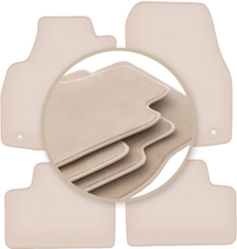 Beige Matten PREMIUM für: Opel Astra H Limousine, Schrägheck, Kombi, TwinTop, Cabrio, Coupé 2003-2010