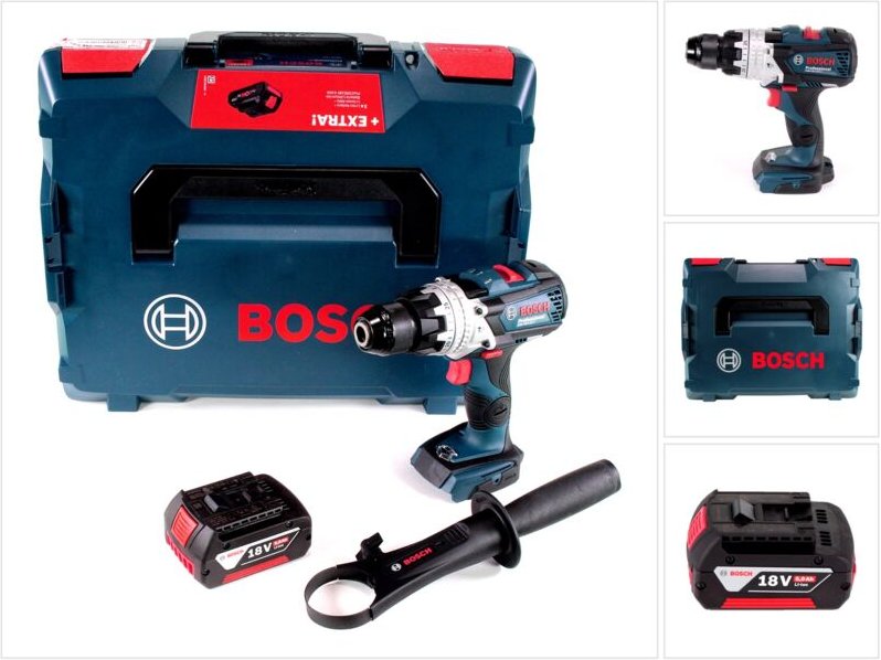 Bosch GSB 18V-110 C Akku Schlagbohrschrauber Professional 18V 110Nm + 1x Akku 5,0 Ah + L-Boxx - ohne Ladegerät