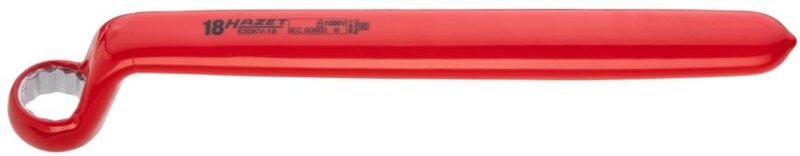 Hazet Einringschlüssel, schutzisoliert, Außen-Doppel-Sechskant Profil, 18 mm