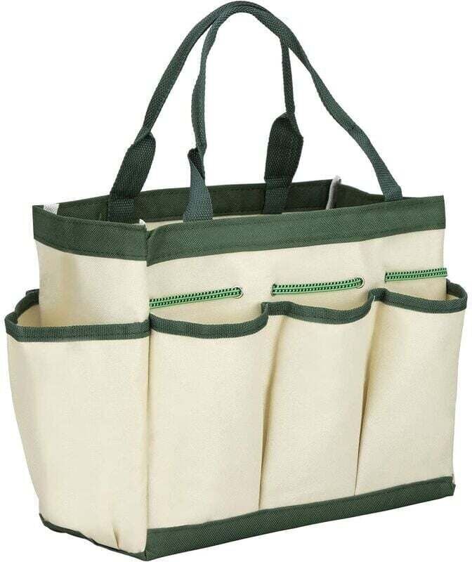 Gartenwerkzeug-Aufbewahrungstasche mit 9 Taschen, Gartenwerkzeugtasche für den Innen- und Außenbereich, robuste Gartenta...