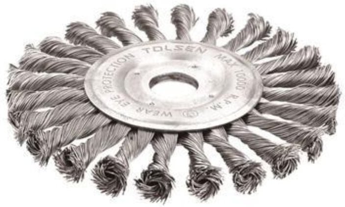 Stahlrundburste Mit Gedrehtem Draht 125mm Tolsen