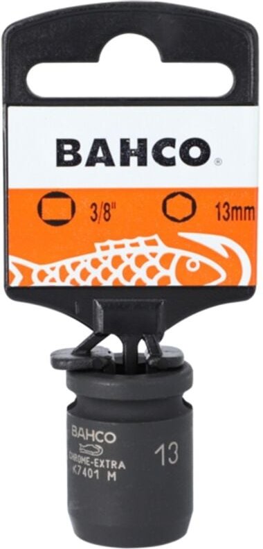 Bahco 7 mm - Satz 3/8-Kraft-Steckschlüsseleinsätze, Vierkantantrieb, Sechskantprofil, metrisch, phosphatiert - Einzelhan...