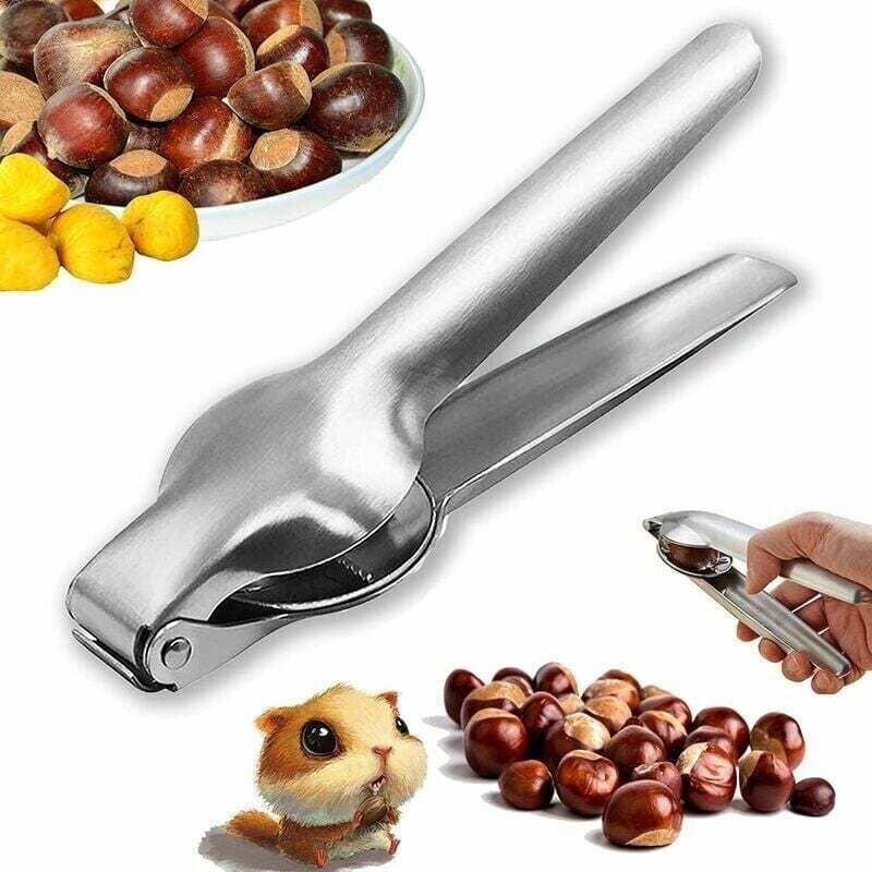 Maronenzange aus Edelstahl - Maronenschneider, -zerkleinerer, -schneller Maronenöffner - Nussknacker für Mandeln und Has...