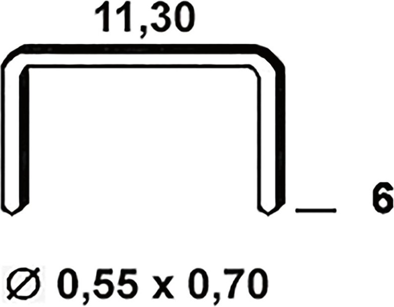 Alsafix Tackerklammern Type 53 6mm - Rückenbreite 11,3mm, Stahldraht verzinkt - 6000 Stück