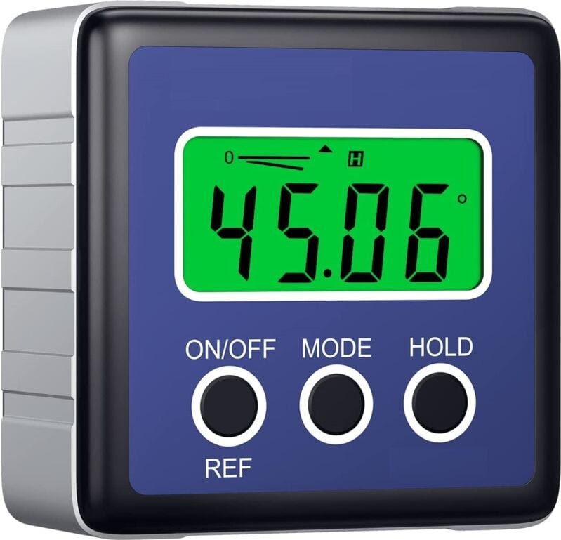 Winkelmesser, digitale Winkelmessung, LCD-Digital-Goniometer, Gehäuse, Fase, Neigungsmesser, Winkelmesser, wasserdicht, ...