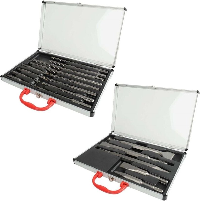 Walter Bohrer Meißel Set SDS+ 17tlg im Koffer Steinbohrer Betonbohrer Werkzeug