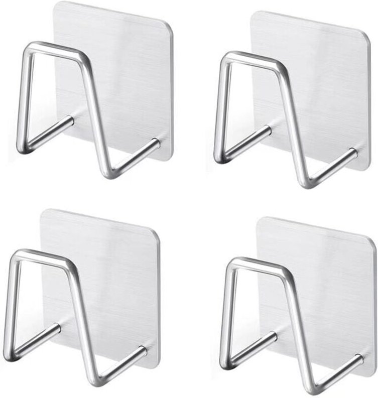 Thumbnail - SHINING HOUSE Stück Schwammhalter, Küchenspüle-Halter, Edelstahl-Schwammhalter, Küchenwerkzeug, Schwammhalter für Schwäm...