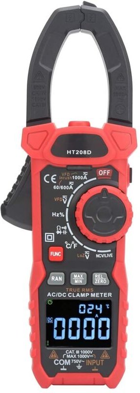 Aiperq - 6-Zoll-Klemmmultimeter000-Counts-AC/DC-Spannungstester, ideal für Motorleistungstests, großes LCD-Display (HT20...