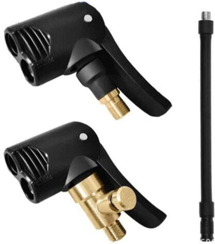Thumbnail - Pack Autoreifen-Ventiladapter, Einfüllstutzen, Adapter, Ersatz-Pumpenkopf mit Gewinde und Doppelventil, für Auto-, Fahrr...