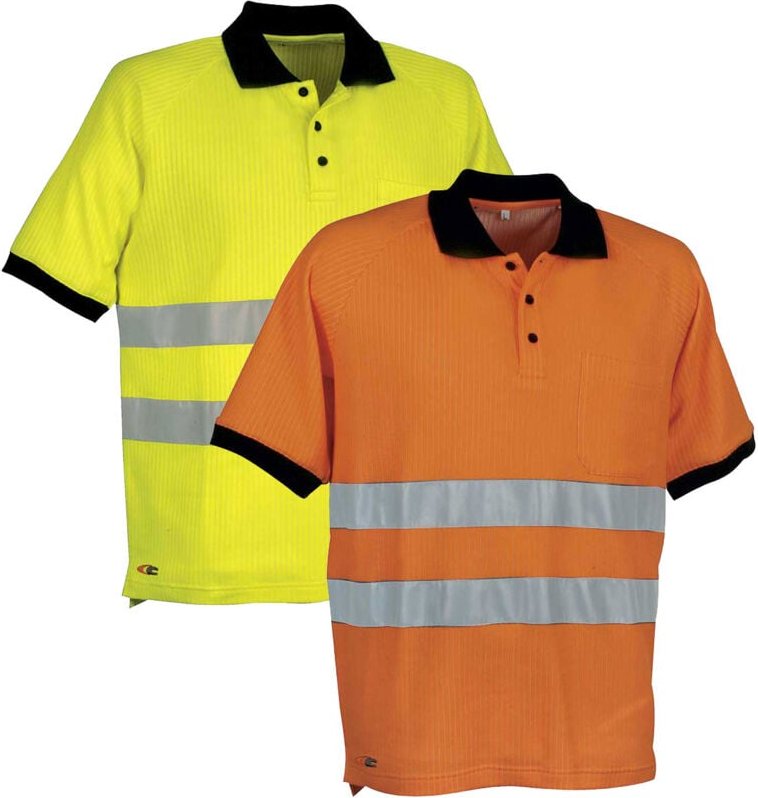 Arbeits Polo Shirt Warnschutz Cofra Helpway - l - Orange