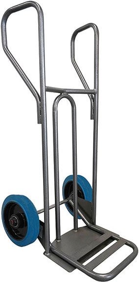 Matisère - Sackkarre mit fester Schaufel 238x405mm - Tragkraft 250kg - Elastanräder blau fleckenfrei geräuscharm - DVPF2...