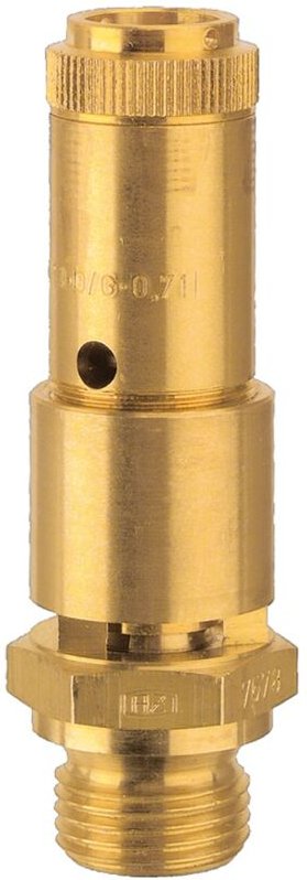 Sicherheitsventil dn 10, Messing, g 1/2, Ansprechdruck 45 bar - Riegler