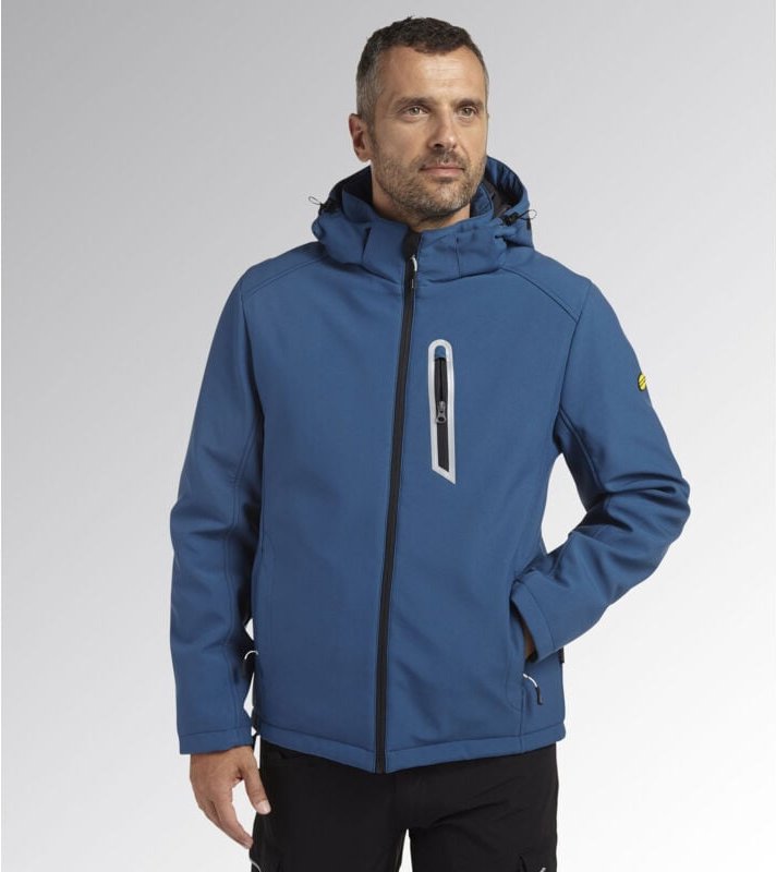 Thumbnail - Arbeitssoftshelljacke PADDED SAIL - Blau S
