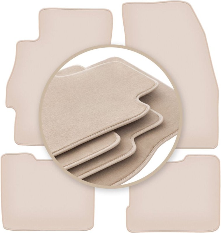PREMIUM beige Matten für: Fiat Linea Limousine 2009–2015