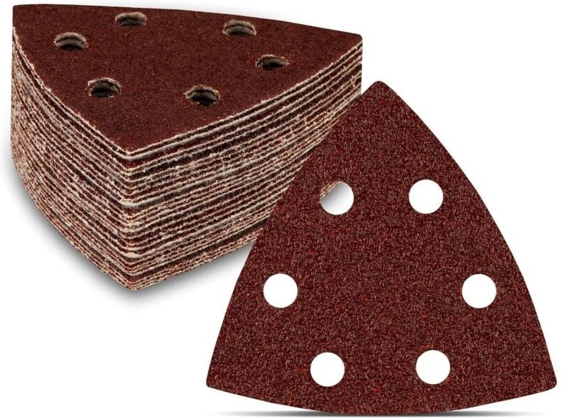 25 Stück Schleifdreiecke je 150er Körnung, 93 x 93 x 93 mm für Deltaschleifer, Klett-Schleifdreiecke