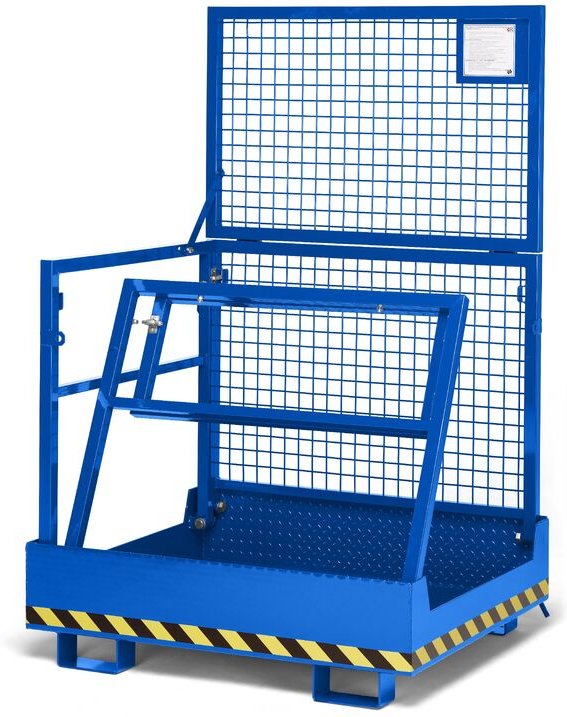 R+R Industrietechnik Arbeitskorb Typ RAK-Compact 1200x1080x1910mm RAL5010 Enzianblau