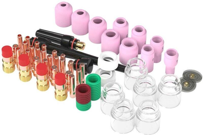 Crediri 71-teiliges WIG-Schweißbrenner-Gasdüsen-Set für WP-17/18/26