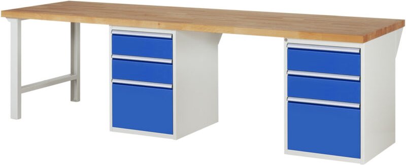 Werkbank 7507A8, B3000xT900xH890mm, 6x Schublade-TA - RAU