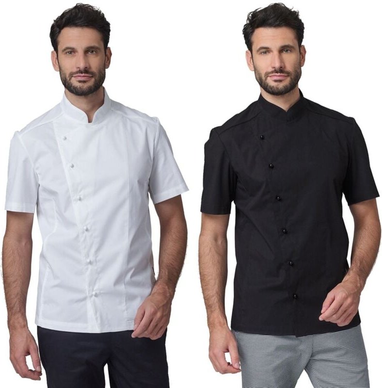 Siggi Nick Kurzarm-Kochjacke - XXXL - Schwarze