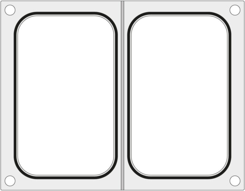 Thumbnail - Matrizenform für Hendi-Verschließmaschine für zwei Schalenbehälter 178x113 mm - Hendi 805589