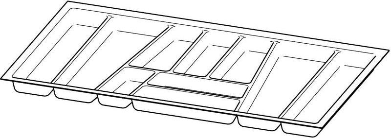 Hettich - Möbel-Besteckeinsatz, OrgaTray 740, 9302721, L500mm, KB900mm, silber