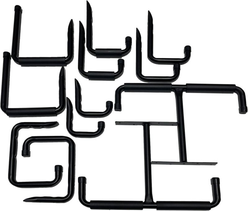 12 Haken Set Regal Deckenhaken Garage Hängeregal Aufbewahrungshaken, Schwerlast Garagenhaken, Wandmontage Gartengeräte F...