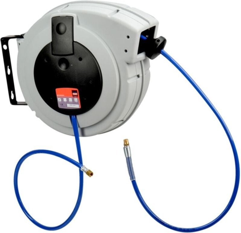 Bahco Druckluftschlauch-Aufroller, Ø 10 mm, 14m, 3/8-3/8, 15 Bar