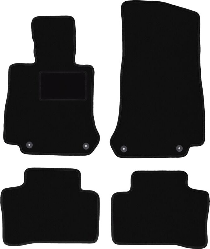 Schwarze Velours-Fußmatten für: Mercedes GLC X253 SUV (2015-)