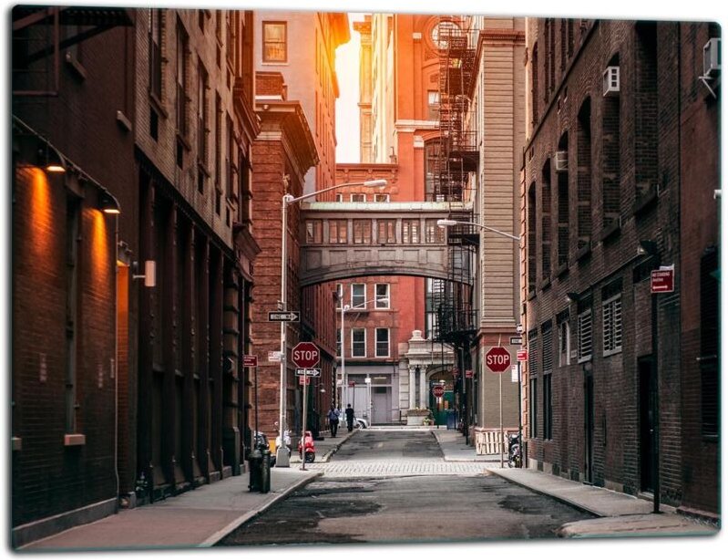 GlassplattenschneideBrett 52x40 Stadt