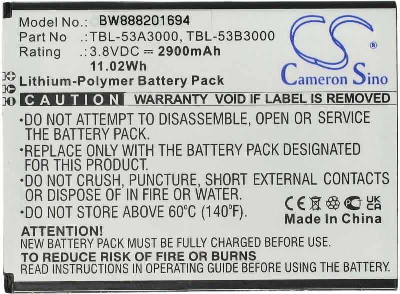 Vhbw - Akku Ersatz für TP-Link TBL-53A3000, TBL-53B3000 für Router Modem Hotspots (2900mAh, 3,8V, Li-Polymer)