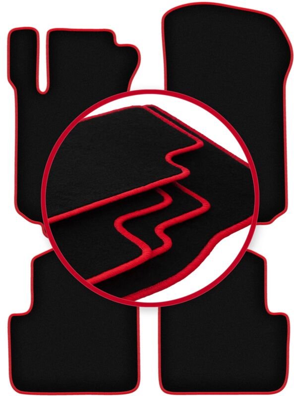 CARLUX-RED Autofußmatten für: Mercedes R V251 / R251 Minivan (2005-2013)