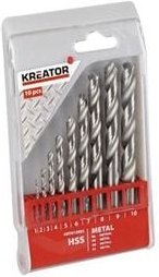 Thumbnail - Kreator - Set mit 10 hss Metallbohrern Set mit 10 HSS-Bohrern