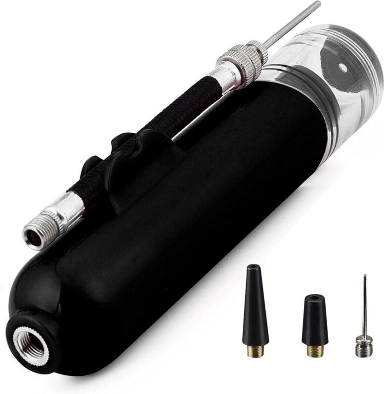 Ballpumpe, Dual-Action-Luftpumpe mit 1 Nadel und 2 Düsen, geeignet für Fußball, Basketball, Volleyball, Fußball, Fahrrad