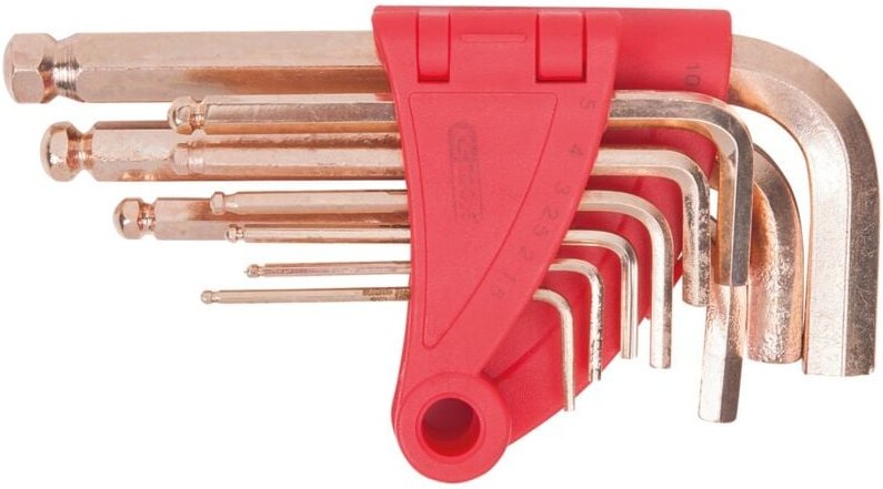 Thumbnail - Ks Tools BRONZEplus Innensechskant-Winkelstiftschlüssel-Satz, 8-tlgKugelkopf
