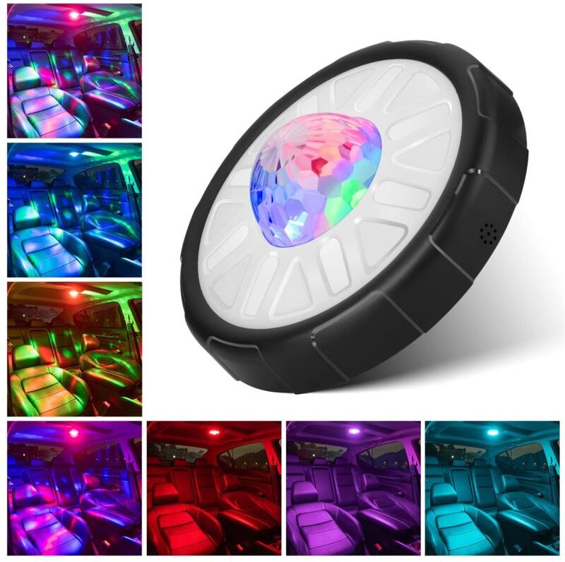 Memkey - LED-Auto-Innenraum, kabellos, USB-LED-Auto-Innenbeleuchtung, rgb 12 Farben, Auto-Touch-LED-Lampe für Kofferraum...