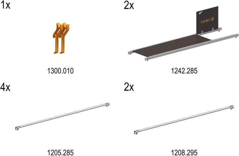 Layher Nachrüstset P2 für Gerüst Uni Standard 1401.109