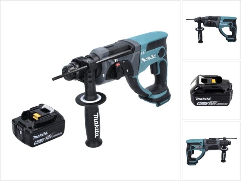 Makita DHR 202 T1 Akku Kombihammer 18 V 2,0 J SDS Plus + 1x Akku 5,0 Ah - ohne Ladegerät