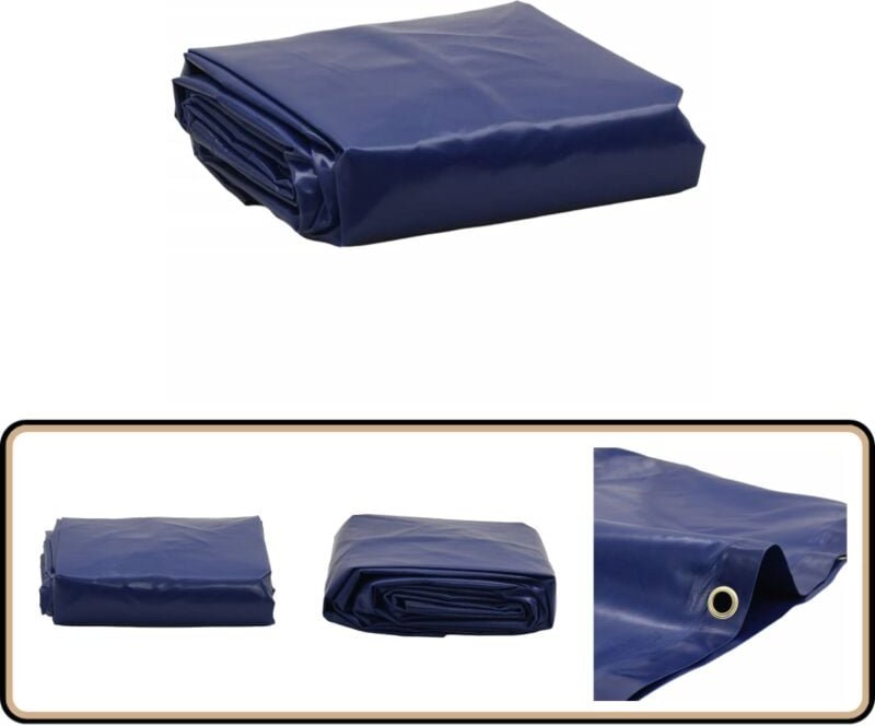 Thumbnail - Abdeckplane Blau ø 4 m 600 /m² - Abdeckplane - Planen - Wasserdichte Plane - Wetterfeste Plane - Blaue Plane