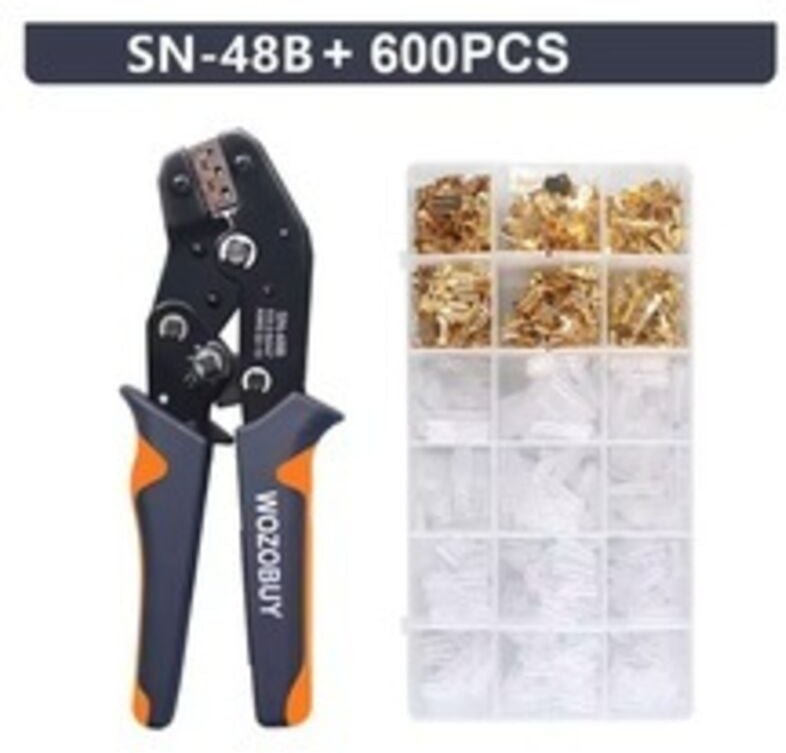 0,5–2,5 mm² Crimpzangen-Set für elektrische Anschlüsse, Crimpzange für Kabelschuhe mit 300 Stück 3 Größen für elektrisch...