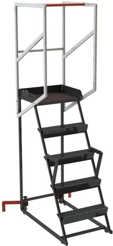 Fimm - Schmale Rollbare Trittleiter 5 Stufen 150 kg 830008730