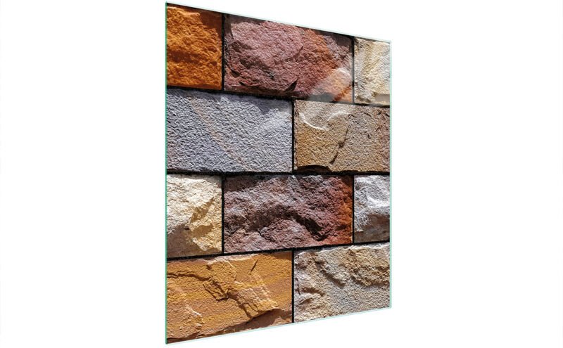 Glasschneidebrett 45x52 Ziegel