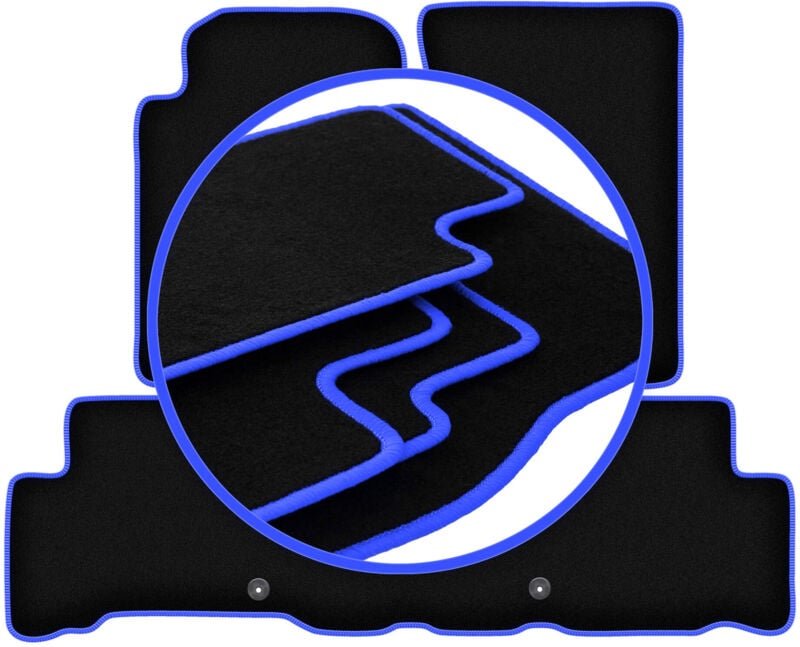 CARLUX-BLUE Autofußmatten für: SsangYong Rexton III SUV (2013-)