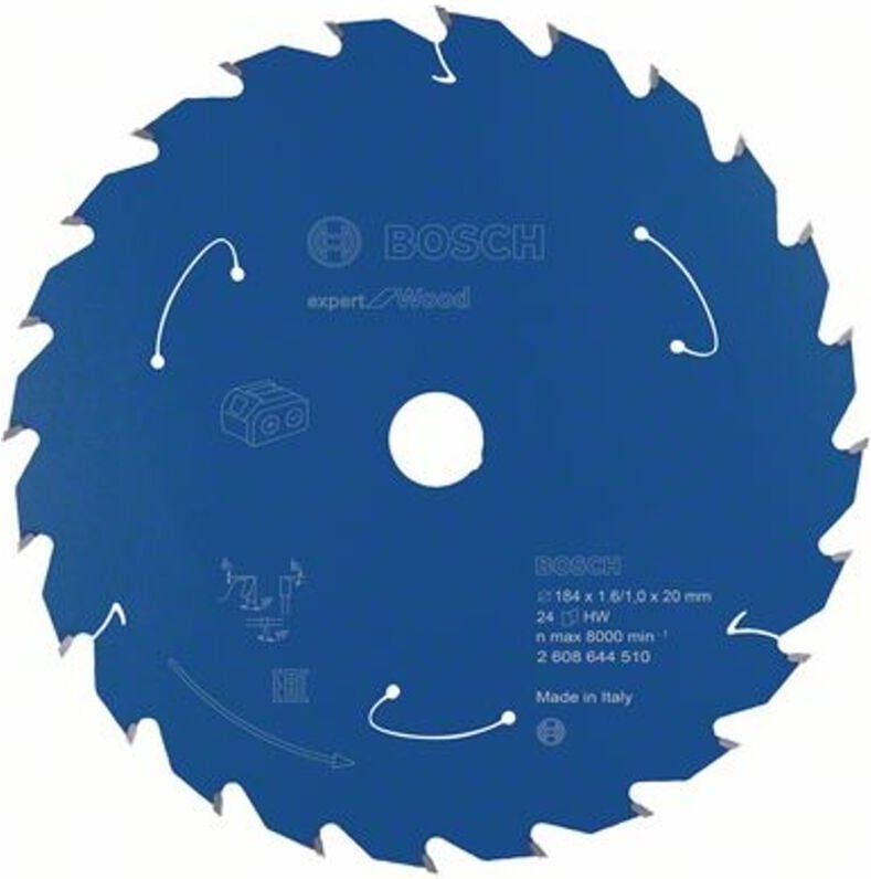 Akku-Kreissägeblatt Expert for Wood, 184 x 1,6/1 x 20, 24 Zähne - Bosch
