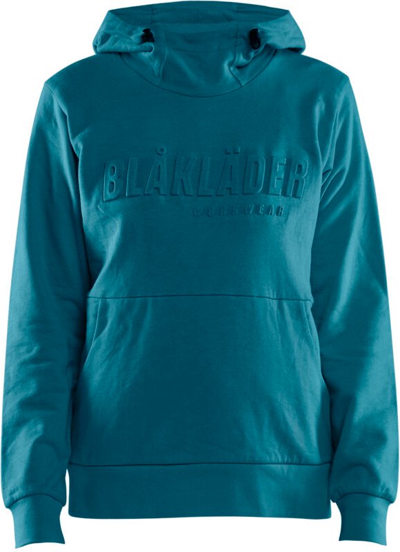 Arbeitskapuzen-Sweatshirt mit 3D-Druck Damen 3560 - Türkisblau XXXL