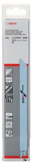 Pro Metal Demolition S1125VF Säbelsägeblatt, 1,25 x 19 x 225 mm, 25 Stück - Bosch