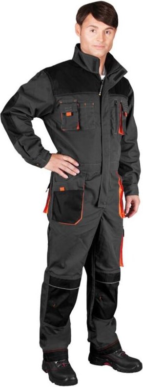 Arbeitsoverall in versch. Farben schwarz/orange 46